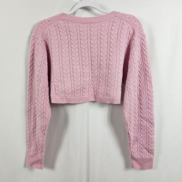 LoveShackFancy Calloway Crop Sweater in Pale Rose - Size XS - Picture 9 of 11